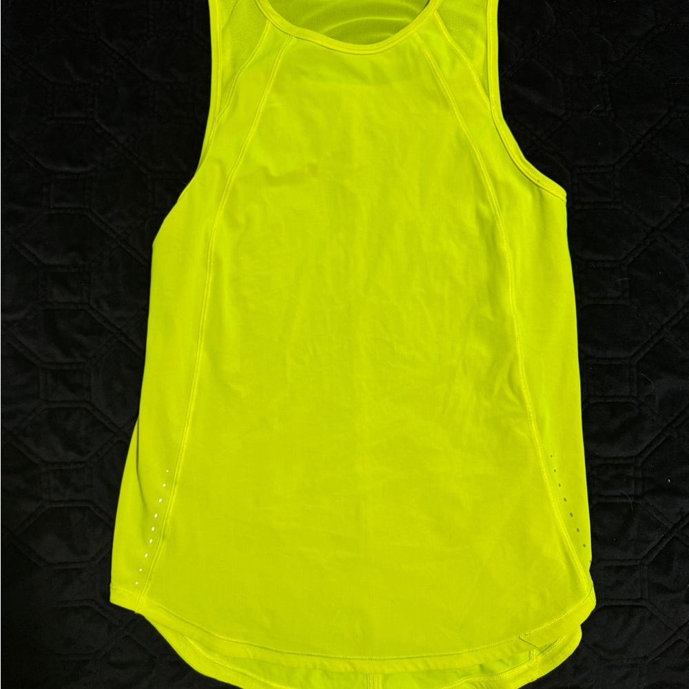 Lululemon Athletica Neon Yellow Sculpt Tank Top